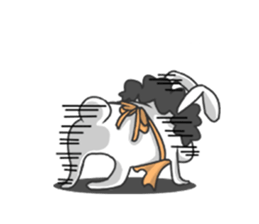 family rabbit and cat sticker sticker #6467316