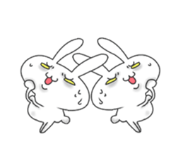 family rabbit and cat sticker sticker #6467321