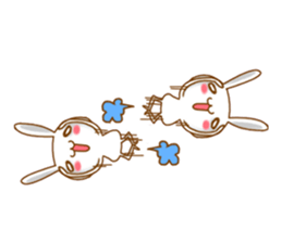 family rabbit and cat sticker sticker #6467333