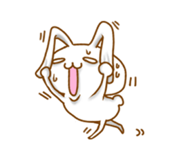 family rabbit and cat sticker sticker #6467336