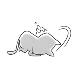 family rabbit and cat sticker sticker #6467345