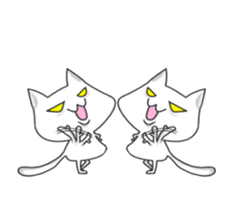 family rabbit and cat sticker sticker #6467348