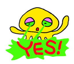 Alien friends sticker sticker #6468700