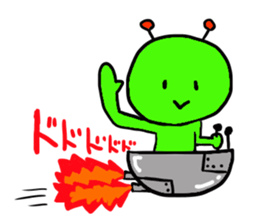 Alien friends sticker sticker #6468707