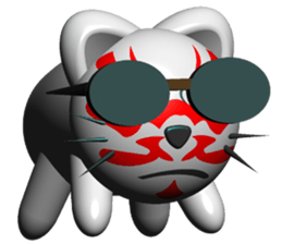 kabuki cat & kabuki dog sticker #6468900