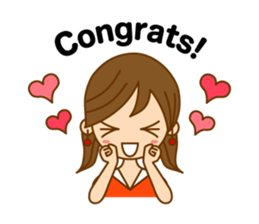 Good luck ! Girls ! (daily ed 2.)English sticker #6469638