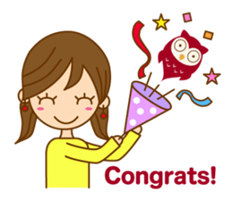 Good luck ! Girls ! (daily ed 2.)English sticker #6469641