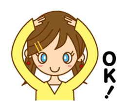 Good luck ! Girls ! (daily ed 2.)English sticker #6469649