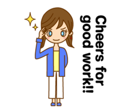 Good luck ! Girls ! (daily ed 2.)English sticker #6469660