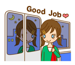 Good luck ! Girls ! (daily ed 2.)English sticker #6469661
