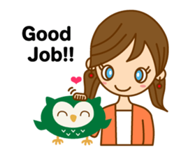 Good luck ! Girls ! (daily ed 2.)English sticker #6469663