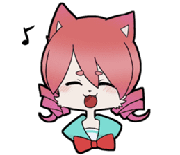 KAWAII cat girl sticker #6469880