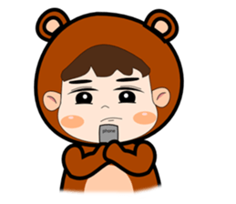 Cute Bear 'J' sticker #6470476