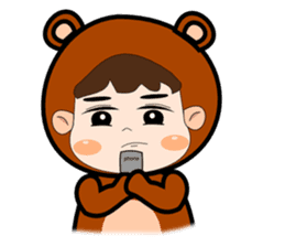 Cute Bear 'J' sticker #6470476