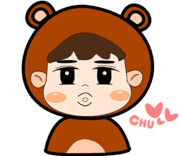 Cute Bear 'J' sticker #6470479
