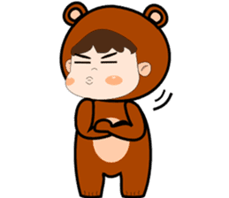 Cute Bear 'J' sticker #6470481