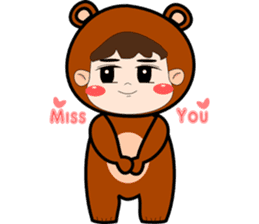 Cute Bear 'J' sticker #6470484