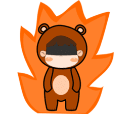 Cute Bear 'J' sticker #6470486