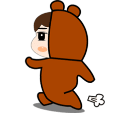 Cute Bear 'J' sticker #6470490