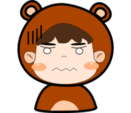 Cute Bear 'J' sticker #6470491
