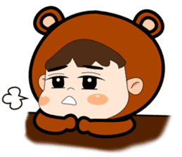 Cute Bear 'J' sticker #6470496