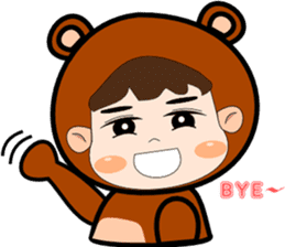 Cute Bear 'J' sticker #6470499
