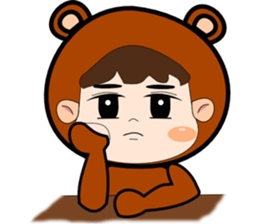 Cute Bear 'J' sticker #6470510