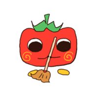 Tomato-cyan sticker #6471791