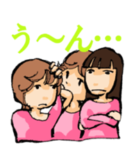 Lively three girls sticker #6472255