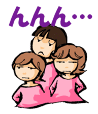 Lively three girls sticker #6472263