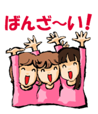 Lively three girls sticker #6472267