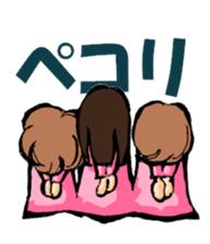 Lively three girls sticker #6472268