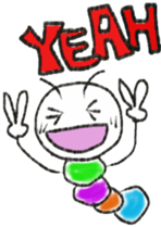 Daily life of a green caterpillar 2 sticker #6472554