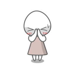 Egg white sticker sticker #6473755