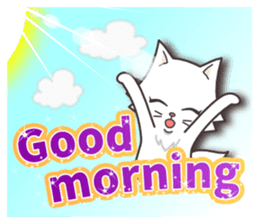 Vivid color! cute cat small snow series sticker #6473792