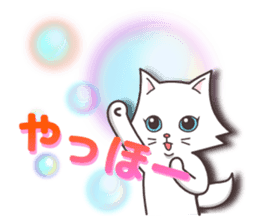 Vivid color! cute cat small snow series sticker #6473794