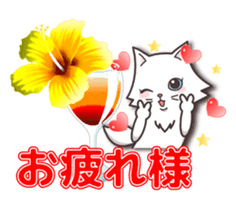 Vivid color! cute cat small snow series sticker #6473808