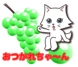 Vivid color! cute cat small snow series sticker #6473810