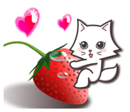 Vivid color! cute cat small snow series sticker #6473812