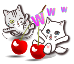 Vivid color! cute cat small snow series sticker #6473813