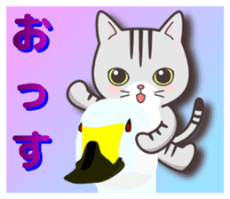 Vivid color! cute cat small snow series sticker #6473814