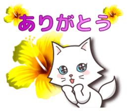 Vivid color! cute cat small snow series sticker #6473817