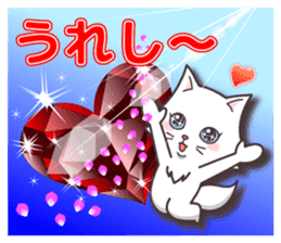 Vivid color! cute cat small snow series sticker #6473818