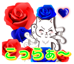 Vivid color! cute cat small snow series sticker #6473822