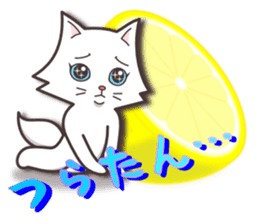 Vivid color! cute cat small snow series sticker #6473823