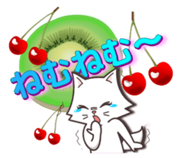 Vivid color! cute cat small snow series sticker #6473828