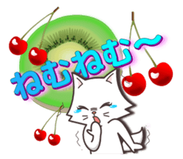 Vivid color! cute cat small snow series sticker #6473828