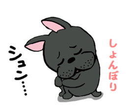 Sticker of a talked black dog sticker #6473907