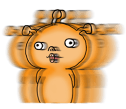 Mysterious orange alien sticker #6474192