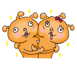 Mysterious orange alien sticker #6474195